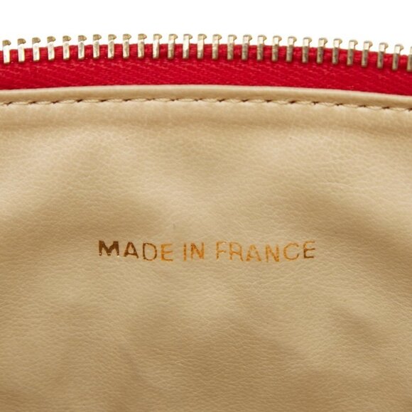 CHANEL Red Caviar Leather Logo Vanity Bag - Picture 13 of 14